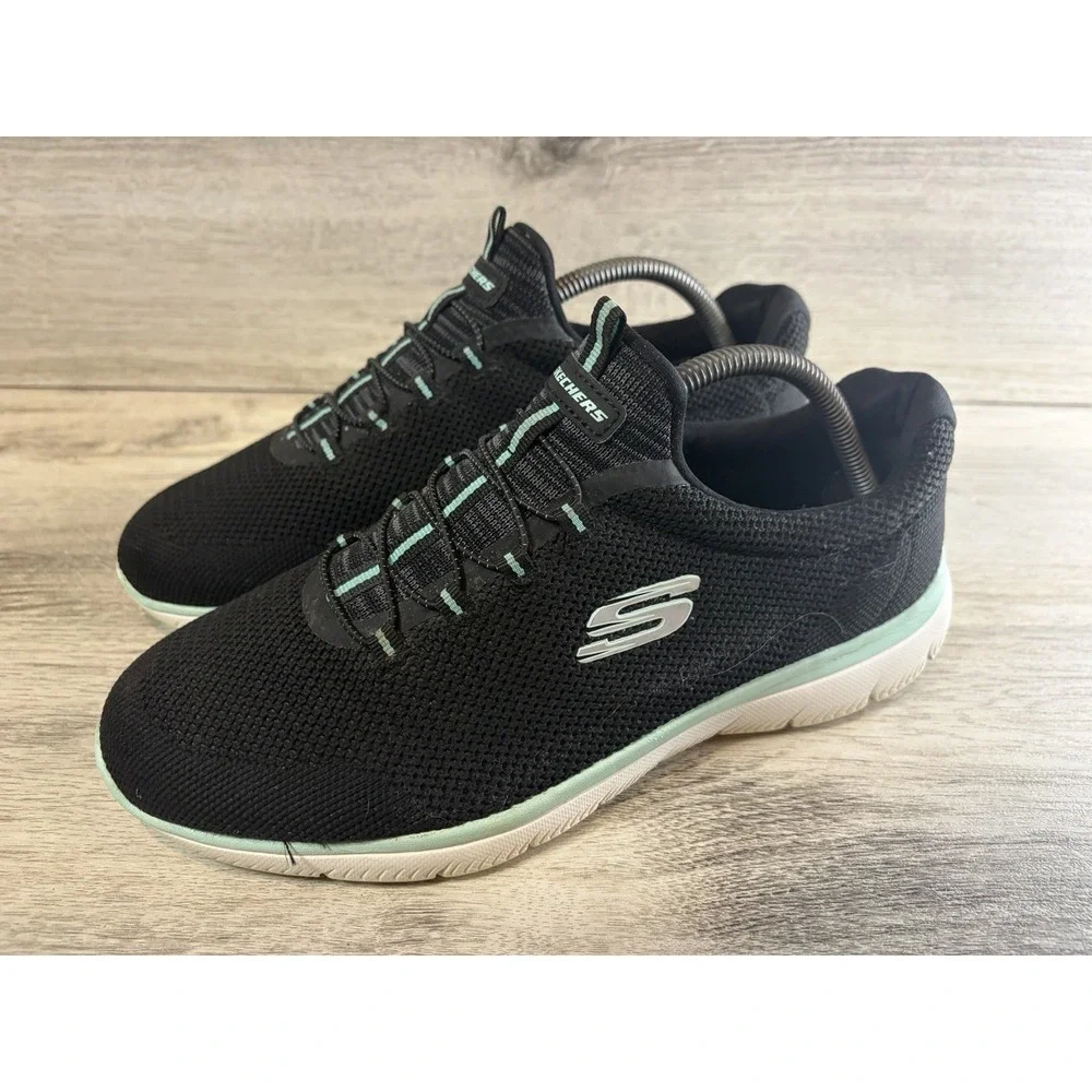 Skechers Summits Top Player Women's 10‎ Black Slip On Sneakers 149206 Shoes
